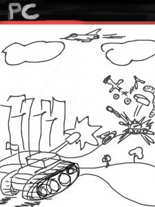 Sketch of Battle of Fury Cover Art